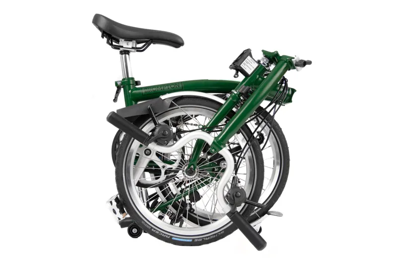 Brompton C-Line Explore Mid Bar Folding Bike 2022 Racing Green-3